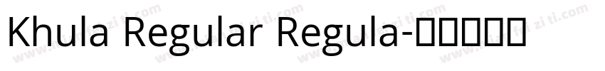 Khula Regular Regula字体转换